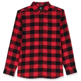 Volcom - Caden Plaid L/S - Hemd Gr L rot