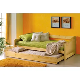 Möbilia Jugendbett Chur 90 x 200 cm Kiefer massiv lackiert beige