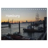 Calvendo Hamburg (Tischkalender 2026 DIN A5 quer), CALVENDO Monatskalender:
