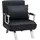 Homcom Schlafsessel 2-in-1 Polyester 61 x 80 x 125 cm Schwarz mit Kissen