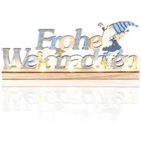 COM-FOUR Deko Aufsteller 43 cm blau/weiß