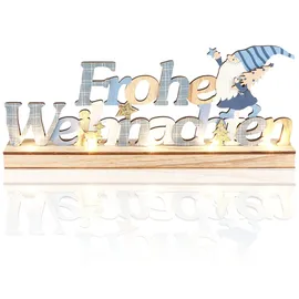 COM-FOUR Deko Aufsteller 43 cm blau/weiß