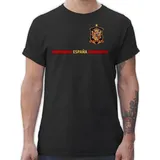 Shirtracer T-Shirt Spanisches Trikot Wappen, España mit Stolz, Spanien Fan-Motiv 2026 Fussball WM Fanartikel schwarz 3XL