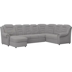 Wohnlandschaft HOME AFFAIRE "Boston U-Form", silber, B:333cm H:102cm T:216cm, 100% Polyester, Sofas, Gemütliche Wohnlandschaft mit hoher Rückenlehne in klassischem Design
