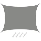 AMANKA Sonnensegel Wasserdicht 6x5 - Rechteckig - Sonnenschutz Segel Garten Terrasse