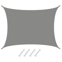 AMANKA Sonnensegel Wasserdicht 6x5 - Rechteckig - Sonnenschutz Segel Garten Terrasse
