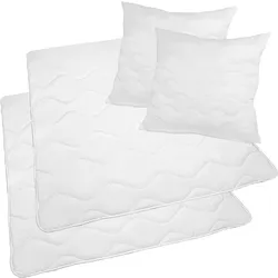 NYVI Bettdeckenset DreamScience Comfort 135x200 cm - 4-teilig - 2x Bettdecke 135x200 cm + 2x Kopfkissen 80x80 cm