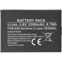 AccuCell Akku passend für Asus Zenfone 2 Laser ZE500KL, Li-Ion, 3,8V, 2300mAh, 8,7Wh