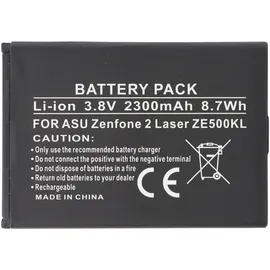 AccuCell Akku passend für Asus Zenfone 2 Laser ZE500KL, Li-Ion, 3,8V, 2300mAh, 8,7Wh