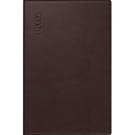 Baier & Schneider rido/idé 7016168276 Taschenkalender Mod. partner/Industrie I 2026 A7, Leder, dunkelrot