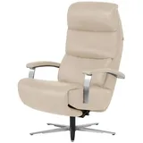 Hukla Relaxsessel Florian Leder 73 x 115 x 91 cm Creme elektrisch