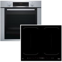 BOSCH Induktions Herd-Set autark Einbaubackofen Midea INDUKTION Kochfeld 60cm