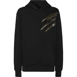 Plein Sport Hoodie Sweatshirt Scratch Schwarz/Gelb XL