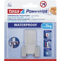 Tesa Rasiererhalter Powerstrip Edelstahl, waterproof