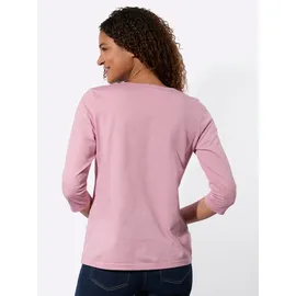 Casual Looks 3/4-Arm-Shirt CASUAL LOOKS "2er-Pack Shirts", Damen, Gr. 38, rosé, ecru, 100% Baumwolle, unifarben, Rundhals, Shirts 3/4-Arm-Shirt
