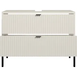BASIC by Balculina Waschbeckenunterschrank Lucera 80 x 60 x 32 cm Beige