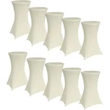 Baumarktplus 10x Stehtischhusse Husse Bistrotisch Partytisch Stretch Ø 60 cm Beige