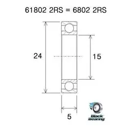 Blackbearing Kugellager 6802 2RS