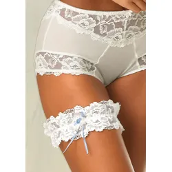 Strumpfband LASCANA, Damen, Gr. N-Gr, beige (creme), Spitze, Obermaterial: 87% Polyamid, 13% Elasthan, Strumpfhalter, aus edler Spitze, sexy Dessous, Reizwäsche