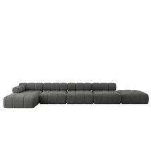 altdecor Ecksofa modulares Sofa Lizur-L3 - 475x160x70 cm Dunkelgrau Velours