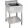 GastroHero Spültisch Basic 6x6 mit 1 Becken, Aufkantung und Grundboden