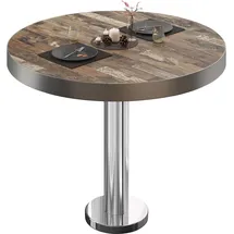 GGM Möbel Bistrotisch Ø 60 x 77 cm Rot/Weiß