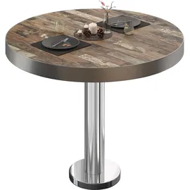 GGM Möbel Bistrotisch Ø 60 x 77 cm Rot/Weiß
