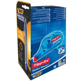 TIPP-EX Korrekturroller Mouse 4.2 mm x 10 m Weiß 10 Stück + GRATIS 1 BIC Gelocity Quick Dry