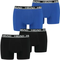 HEAD Herren Boxershort Basic Boxer 4er 6er 8er Multipack in M Schwarz 005 &  Blau / Schwarz 006