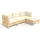 vidaXL Modell 8 Loungeset mit Creme Kissen Kiefernholz