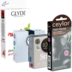 Kondomotheke® A4 Special Tight Pack, 4 Sorten engere Kondome (22 Kondome) 22 St
