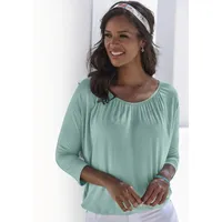 LASCANA 3/4-Arm-Shirt Damen mint, creme Gr.32/34