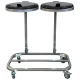 Quick Star Doppel Müllsackständer 120 l Silber