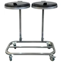 Quick Star Doppel Müllsackständer 120 l Silber