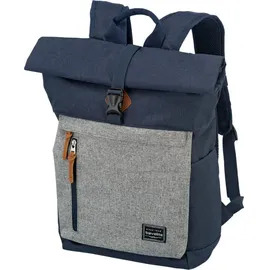 Travelite Laptoprucksack Basics Rollup 35 marine/grau