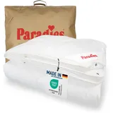 Paradies Winterdecke 135x200 cm Prima Bio, pflegeleicht und atmungsaktiv, 4 Jahreszeiten Druckknöpfen - Weiß