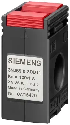 Siemens 3NJ6930-3BE13 Zubehör für Lasttrennschalter mit Sicherungen Leistenbauform, für BG NH1, geeichte Wandler 150/1A, Kl. 0,5, geeicht,2,5VA Durchfuehrungsoeffnung 15... 3NJ69303BE13