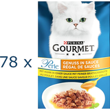 (€ 8,54/kg) Gourmet Perle Genuss in Sauce Huhn Brathuhnnote - 78x 85 g