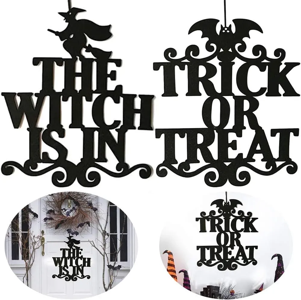 Halloween Hängeschild Dekoration, Zuhause Schule Büro Party Dekorationen 2er Set