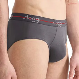 SLOGGI Start Midi C2P Boxerslips Grau / Schwarz XL 2er Pack