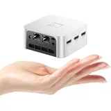 acemagician Mini PC Dual Ethernet, 12th Ιntel Alder Lake-Ν95 (bis zu 3,4 GHz) Desktop-PC, 8GB LPDDR5 RAM 256GB M.2 SSD, 4K HDMI*3 Geringer Stromverbrauch für die Schule zu Hause/Büro