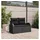 vidaXL Gartensofa 2-Sitzer Loungesofa schwarz