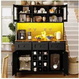 modfu Hochschrank 120 x 40 x 170 cm Schwarz