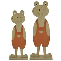 Hti-Living Osterfiguren 2er Set, Holz Frösche