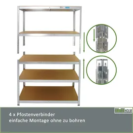 Trutzholm 2er Set XXL Schwerlastregal 180x120x60 cm 875 kg Traglast Werkstattregal Lagerregal Weitspannregal