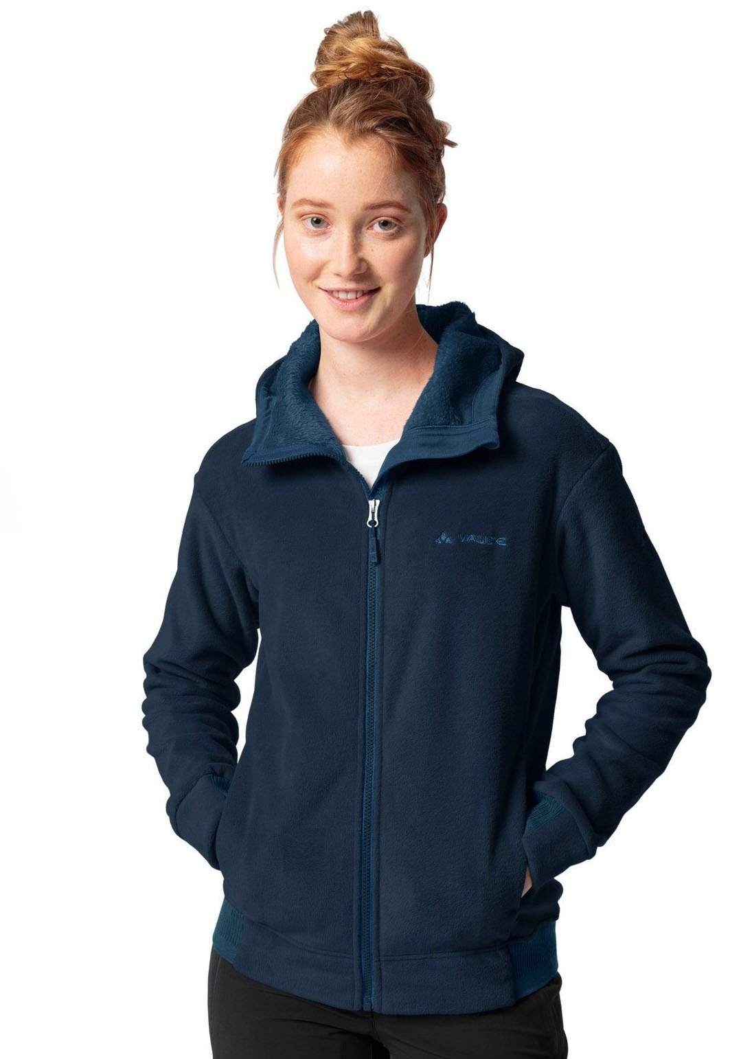 Fleecejacke »WOMEN'S NEYLAND FLEECE HOODY«, mit Kapuze, Gr. 34, dark sea, , 71297540-34