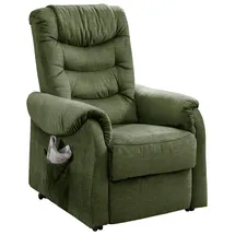 Livetastic Fernsehsessel Nino Velours 78 x 107 x 93 cm Dunkelgrün mit Relaxfunktion
