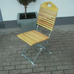 Klappstuhl für Garten massiv (2er Set)