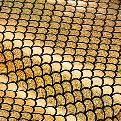 Folienjersey "Kleine Schuppen", gold