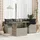 vidaXL Garten-Lounge-Set 5-tlg. hellgrau Polyrattan